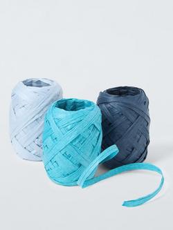 John Lewis Gift Raffia, Pack of 3, Multi - view 2, Multi