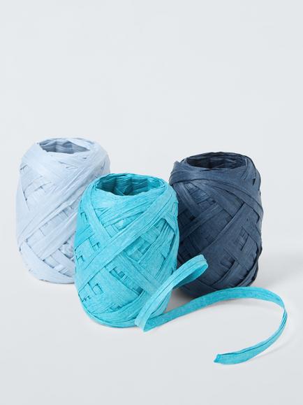 John Lewis Gift Raffia, Pack of 3, Multi - view 2, Multi