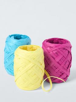 John Lewis Gift Raffia, Pack of 3, Multi - view 2, Multi