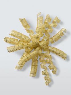 John Lewis Curly Gift Ribbon, Gold, Gold