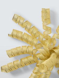 John Lewis Curly Gift Ribbon, Gold - view 2, Gold