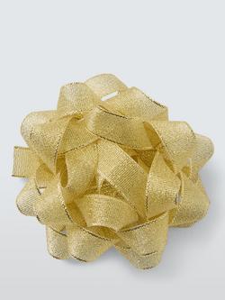 John Lewis Fabric Gift Bow, Gold, Gold