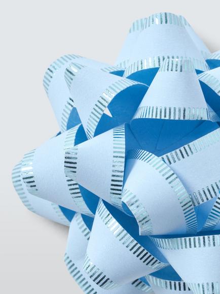 John Lewis Bow & Tag Set, Light Blue - view 2, Light Blue