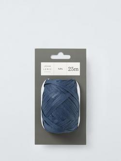 John Lewis Raffia, Navy, 25m, Light Blue