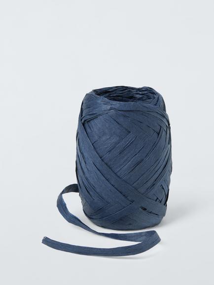 John Lewis Raffia, Navy, 25m - view 2, Light Blue