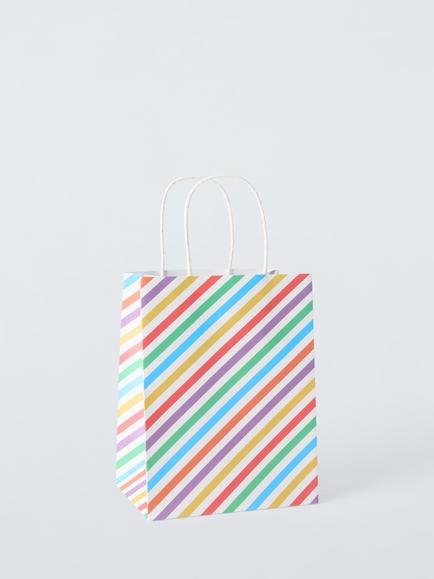 John Lewis Stripe Paper Party Bags, Multi, Pack of 5 - view 2, Multi