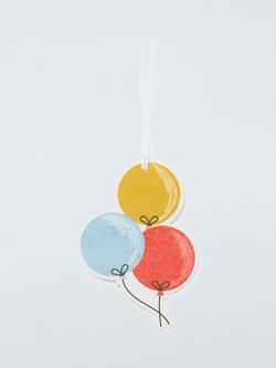 John Lewis Balloon Gift Tags, Pack of 3, Multi, Multi