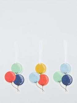 John Lewis Balloon Gift Tags, Pack of 3, Multi - view 2, Multi