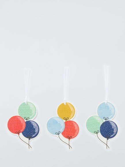 John Lewis Balloon Gift Tags, Pack of 3, Multi - view 2, Multi