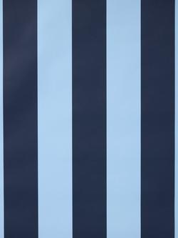 John Lewis Wide Stripe Wrapping Paper, 3m, Mid Blue - view 2, Mid Blue