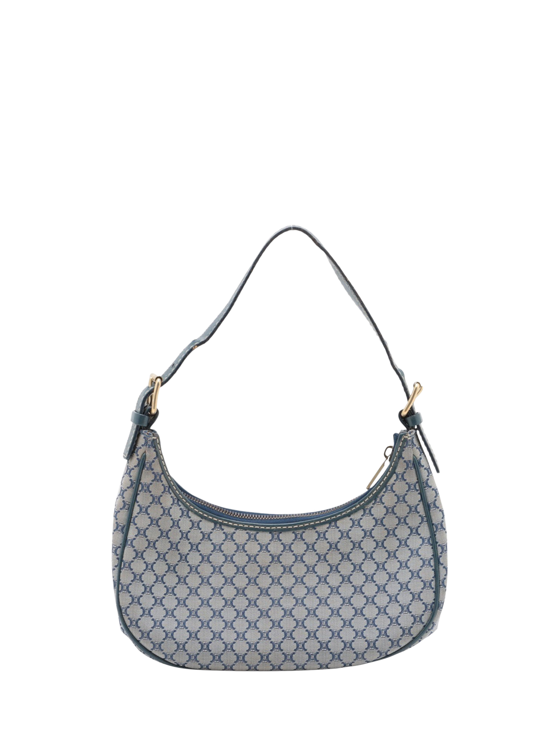 Product image 2 of 10, which shows Pre-loved CELINE Macadam Ava Canvas Shoulder Bag, Blue