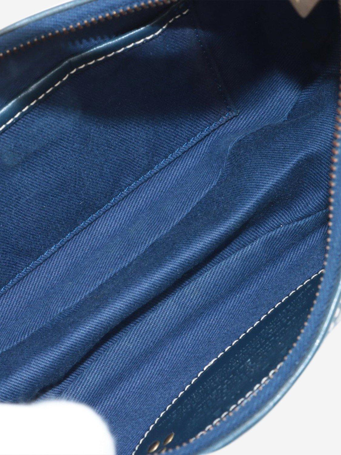 Product image 7 of 10, which shows Pre-loved CELINE Macadam Ava Canvas Shoulder Bag, Blue