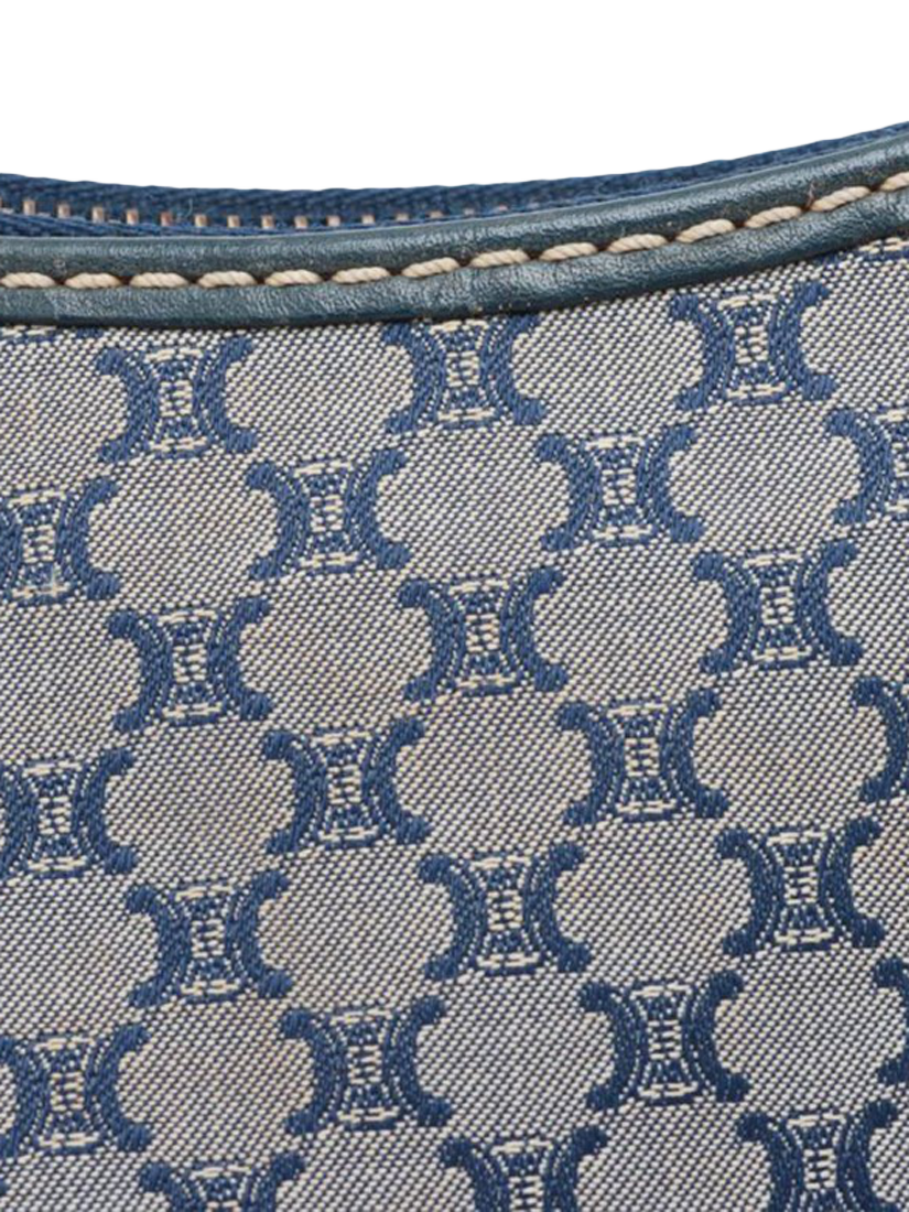 Product image 10 of 10, which shows Pre-loved CELINE Macadam Ava Canvas Shoulder Bag, Blue