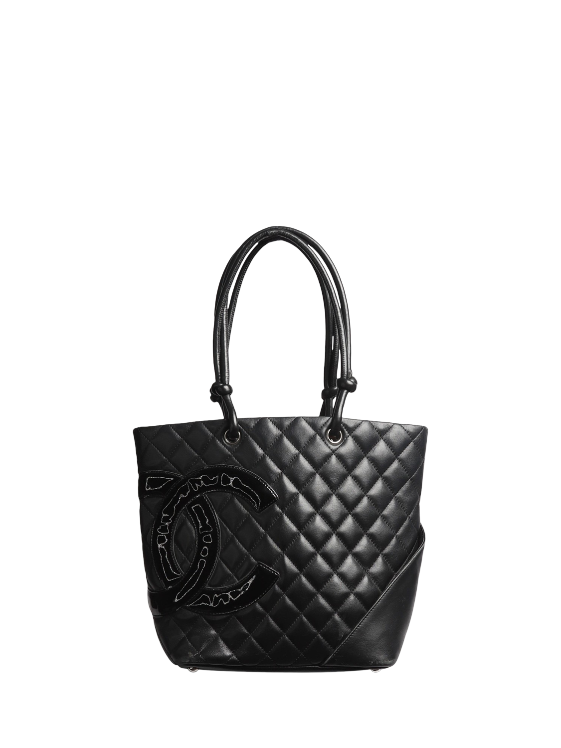 Pre loved CHANEL 2005 Lambskin Quilted Tote Bag Black