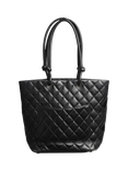 Pre-loved CHANEL 2005 Lambskin Quilted Tote Bag, Black