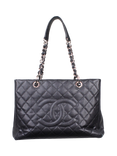 Pre-loved CHANEL 2012 Diamond-Quilted Caviar Leather GST Tote Bag, Black