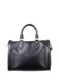 Pre-loved Louis Vuitton 2003 Epi Leather Speedy Top Handle Grab Bag, Black