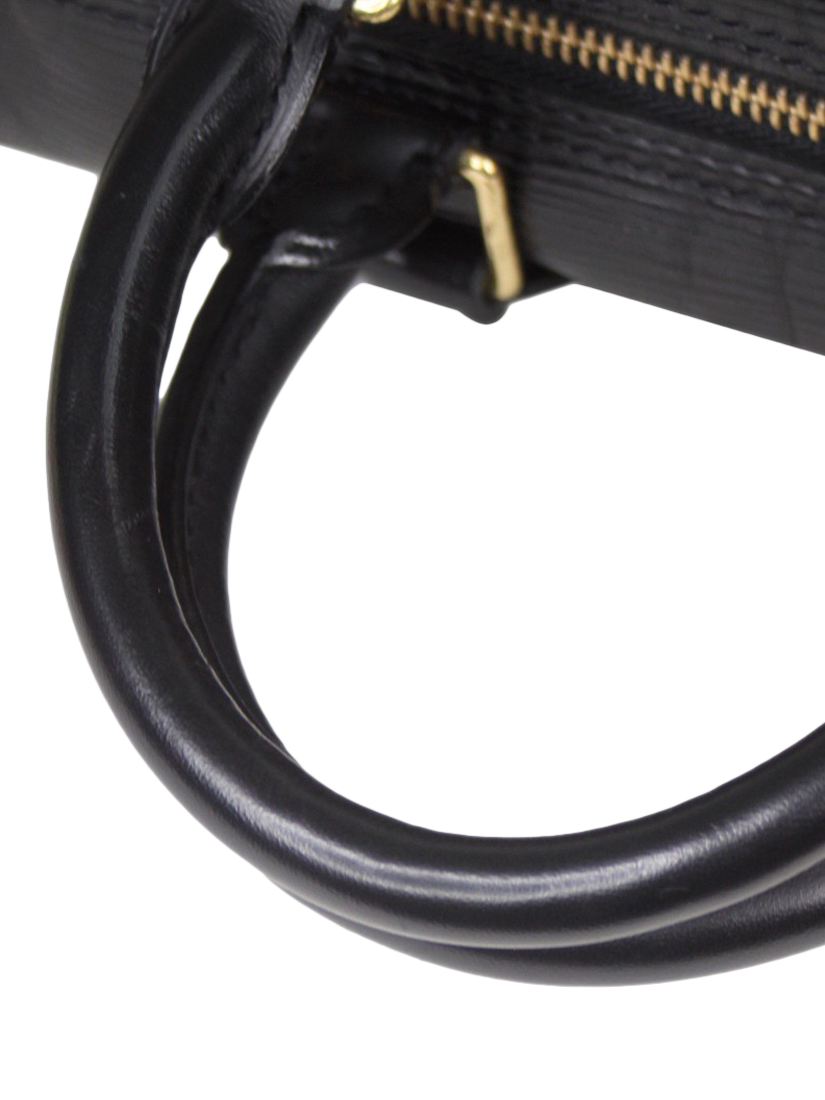 Product image 4 of 8, which shows Pre-loved Louis Vuitton 2003 Epi Leather Speedy Top Handle Grab Bag, Black