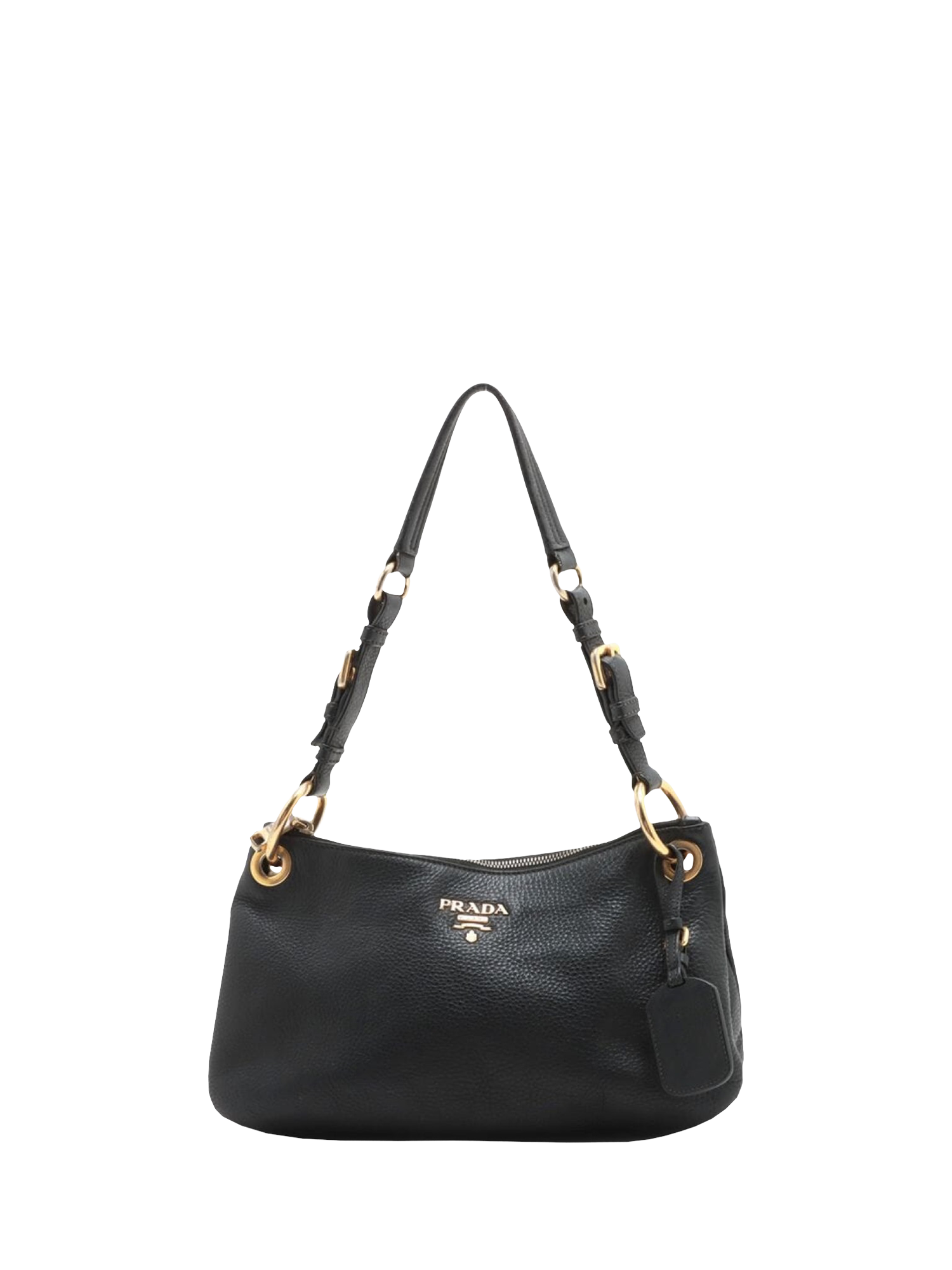 Pre-loved Prada Leather Shoulder Bag, Black