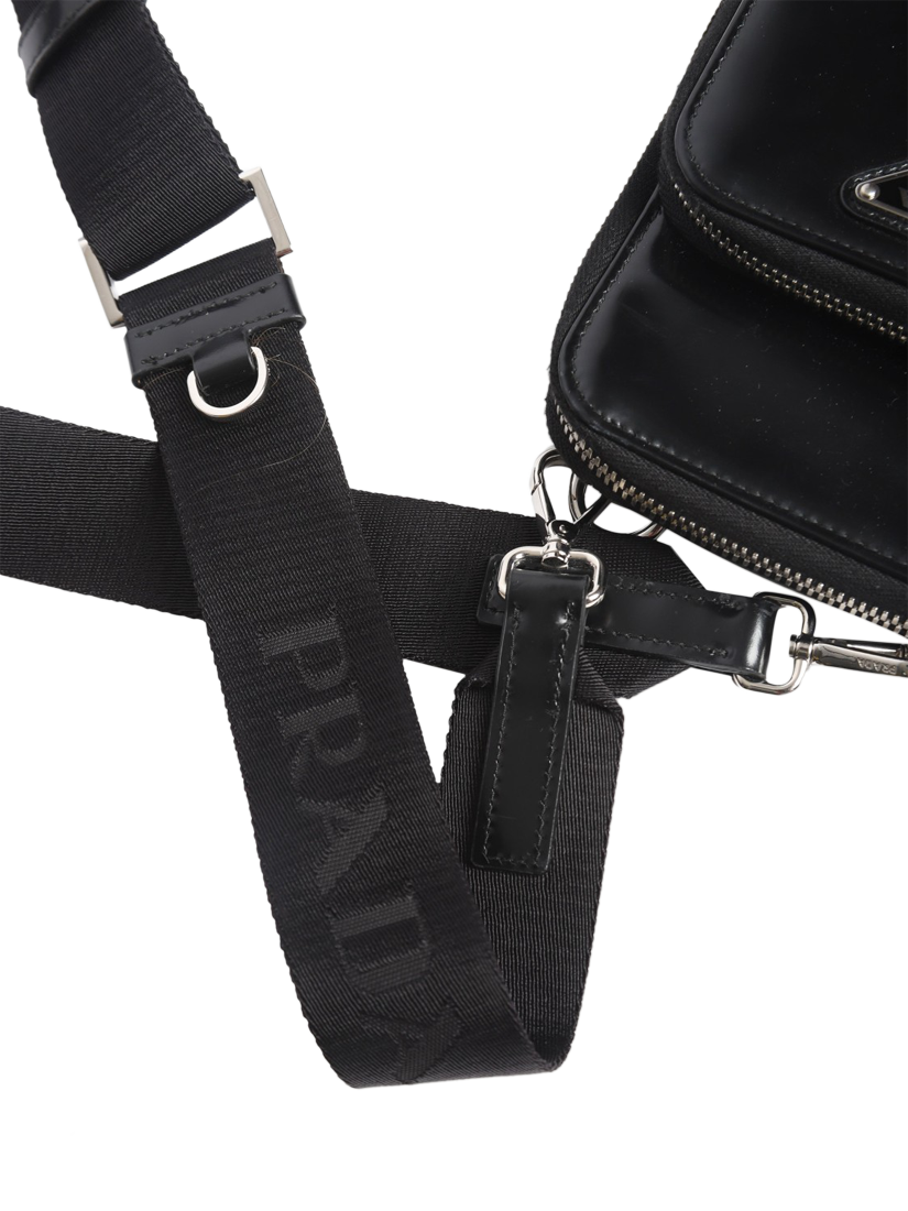 Pre loved Prada Leather Pouch Cross Body Bag Black