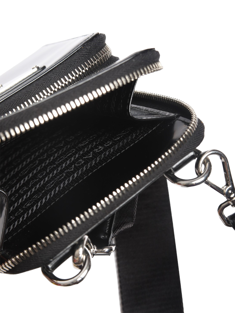Pre loved Prada Leather Pouch Cross Body Bag Black