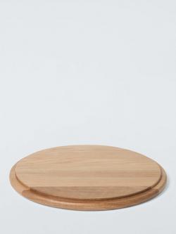 John Lewis Round Ridged Serving Board, FSC-Certified (Oak Wood), Natural, Natural