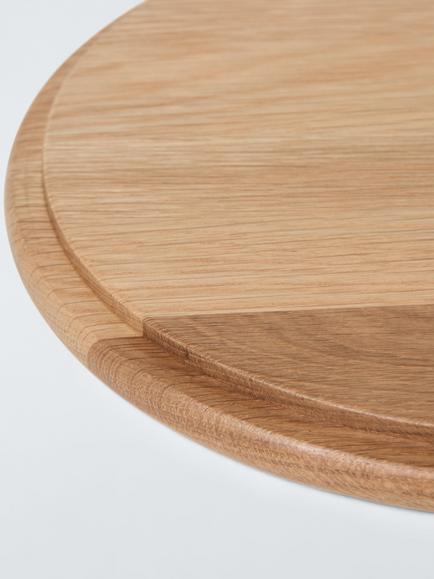 John Lewis Round Ridged Serving Board, FSC-Certified (Oak Wood), Natural - view 2, Natural