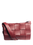 Pre-loved Bottega Veneta Leather Cassette Shoulder Bag, Red