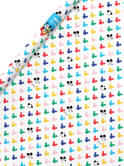 Disney Mickey Mouse Heads Wrapping Paper, Multi, 3m - view 2, Multi
