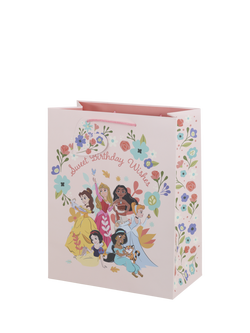 Disney Princess Birthday Gift Bag, Multi, Medium, Light Pink