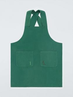 John Lewis X Deliciously Ella Embroidered Cotton Kitchen Apron, Green, Green