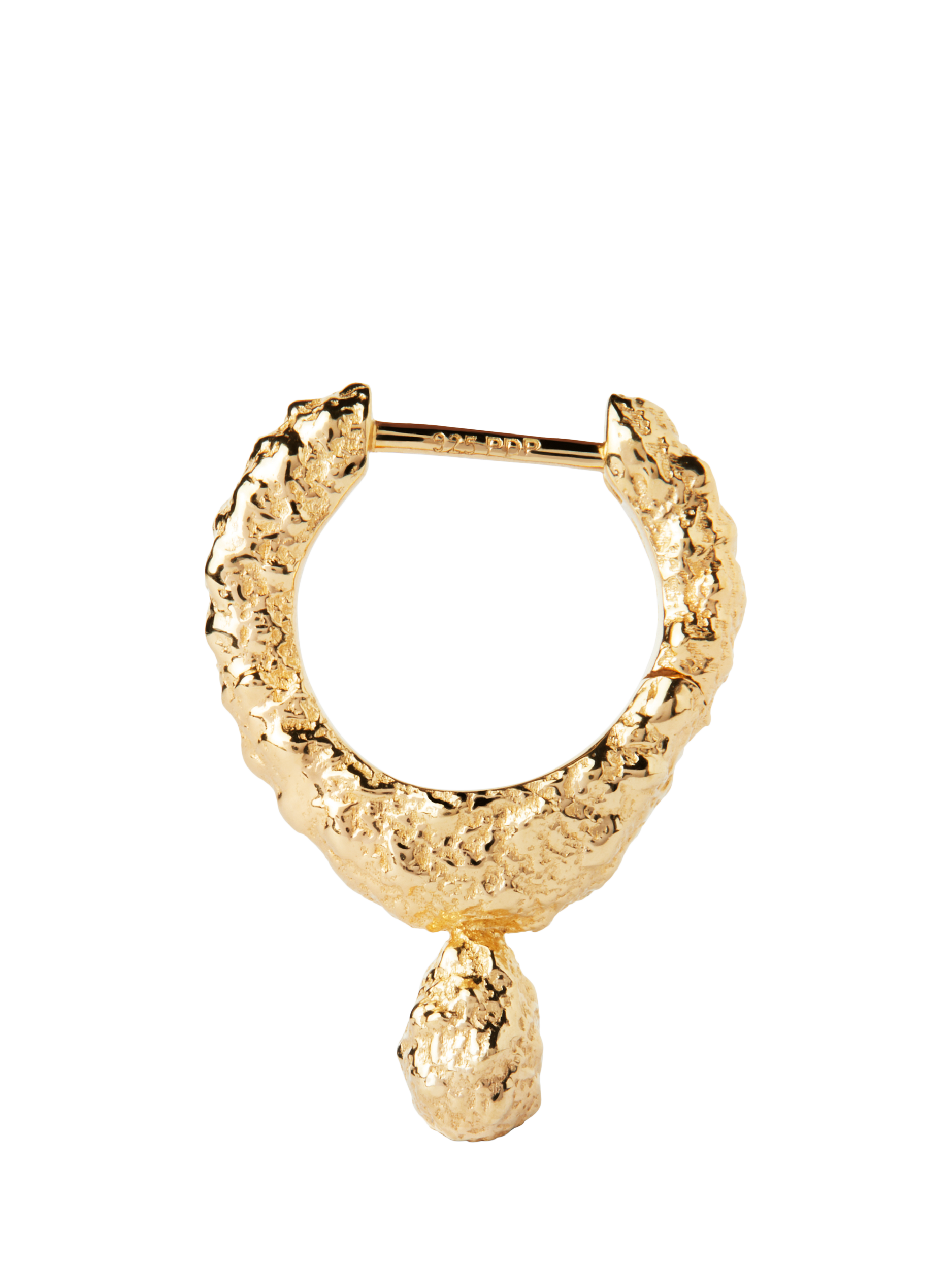 Product image 1 of 6, which shows PDPAOLA Molten Lava Drop Earrings, Single, Gold