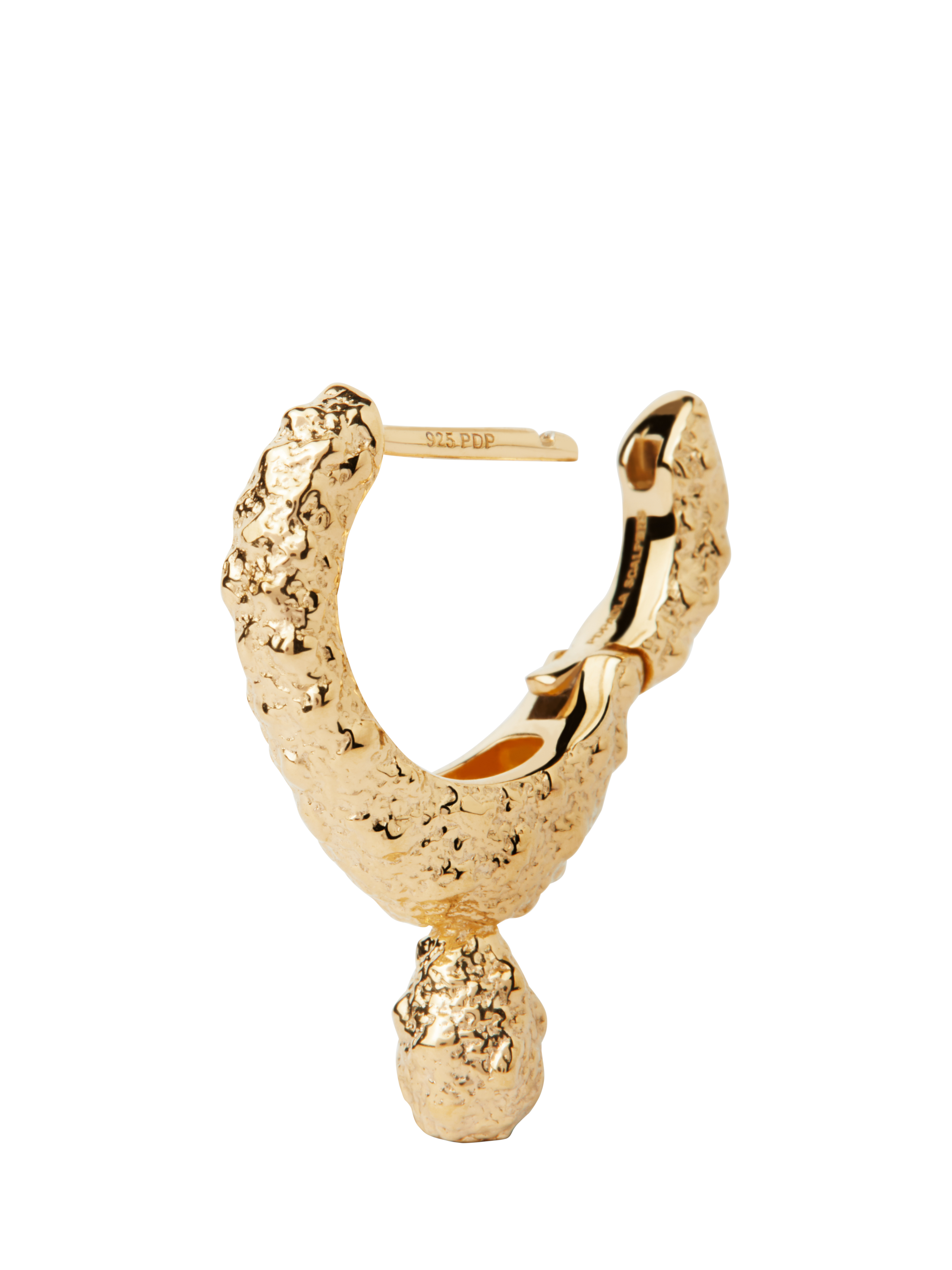 Product image 3 of 6, which shows PDPAOLA Molten Lava Drop Earrings, Single, Gold