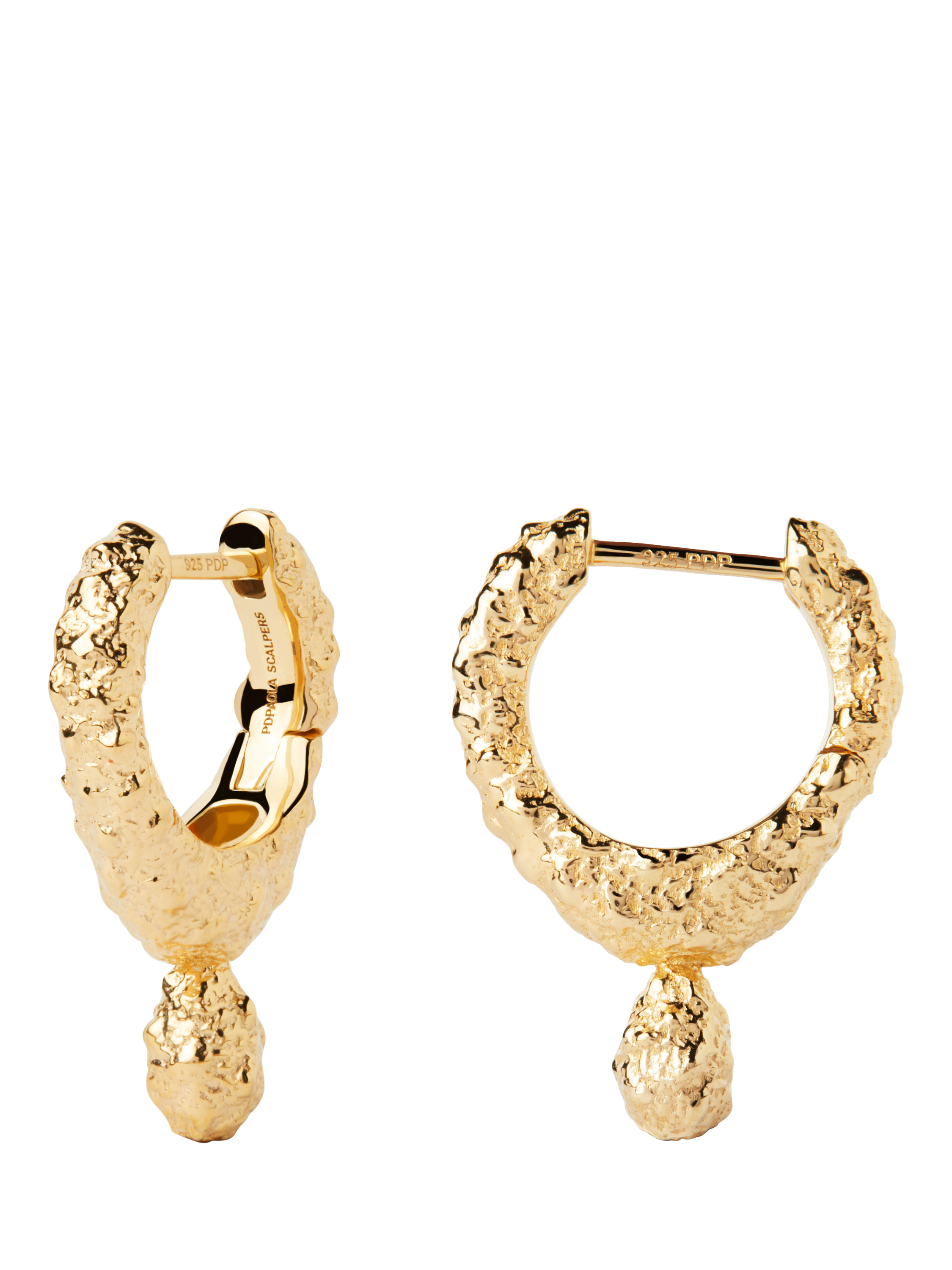 Product image 6 of 6, which shows PDPAOLA Molten Lava Drop Earrings, Single, Gold