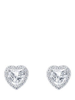 THOMAS SABO Essentials Cubic Zirconia Heart Stud Earrings, Silver - view 2, Silver