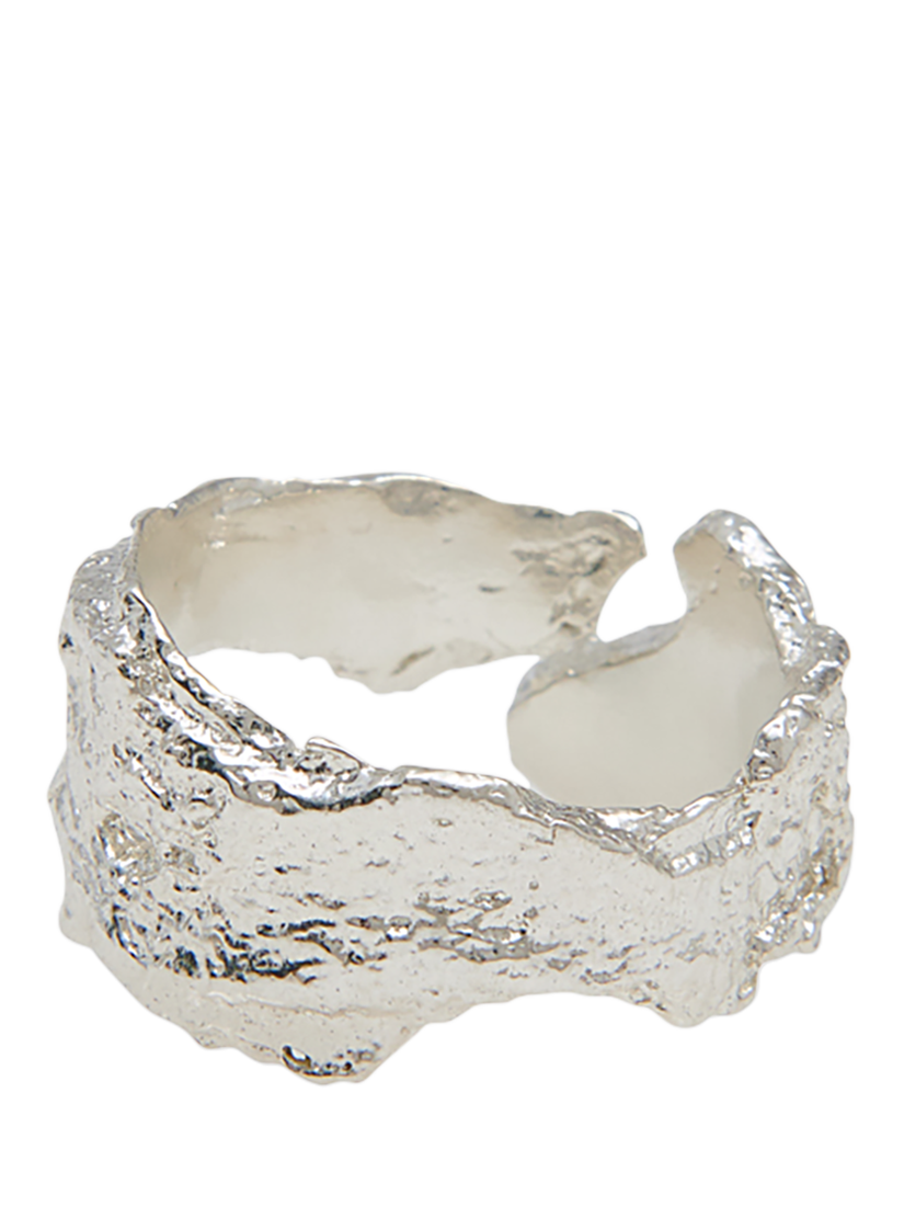 Deborah Blyth Adjustable Textured Bark Band Ring, Sterling Silver