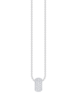 THOMAS SABO Sparkling Circles Pave Cubic Zirconia Loop Pendant Necklace, Silver, Silver