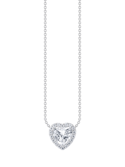 THOMAS SABO Essentials Cubic Zirconia Heart Pendant Necklace, Silver, Silver
