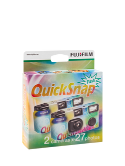 Fujifilm QuickSnap Flash 400 Single Use Camera, Pack of 2 - view 2, Multicolour