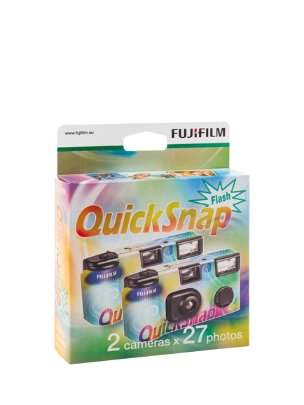 Fujifilm QuickSnap Flash 400 Single Use Camera, Pack of 2 - view 2, Multicolour