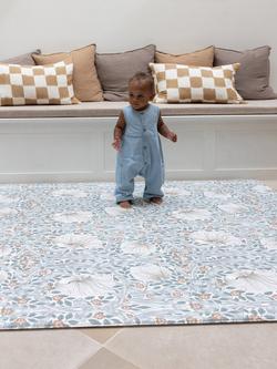 Totter + Tumble X Morris & Co Collection Compact Playmat, Pimpernel Mineral Blue/Bachelor's Button Fired Biscuit - view 2, Multi