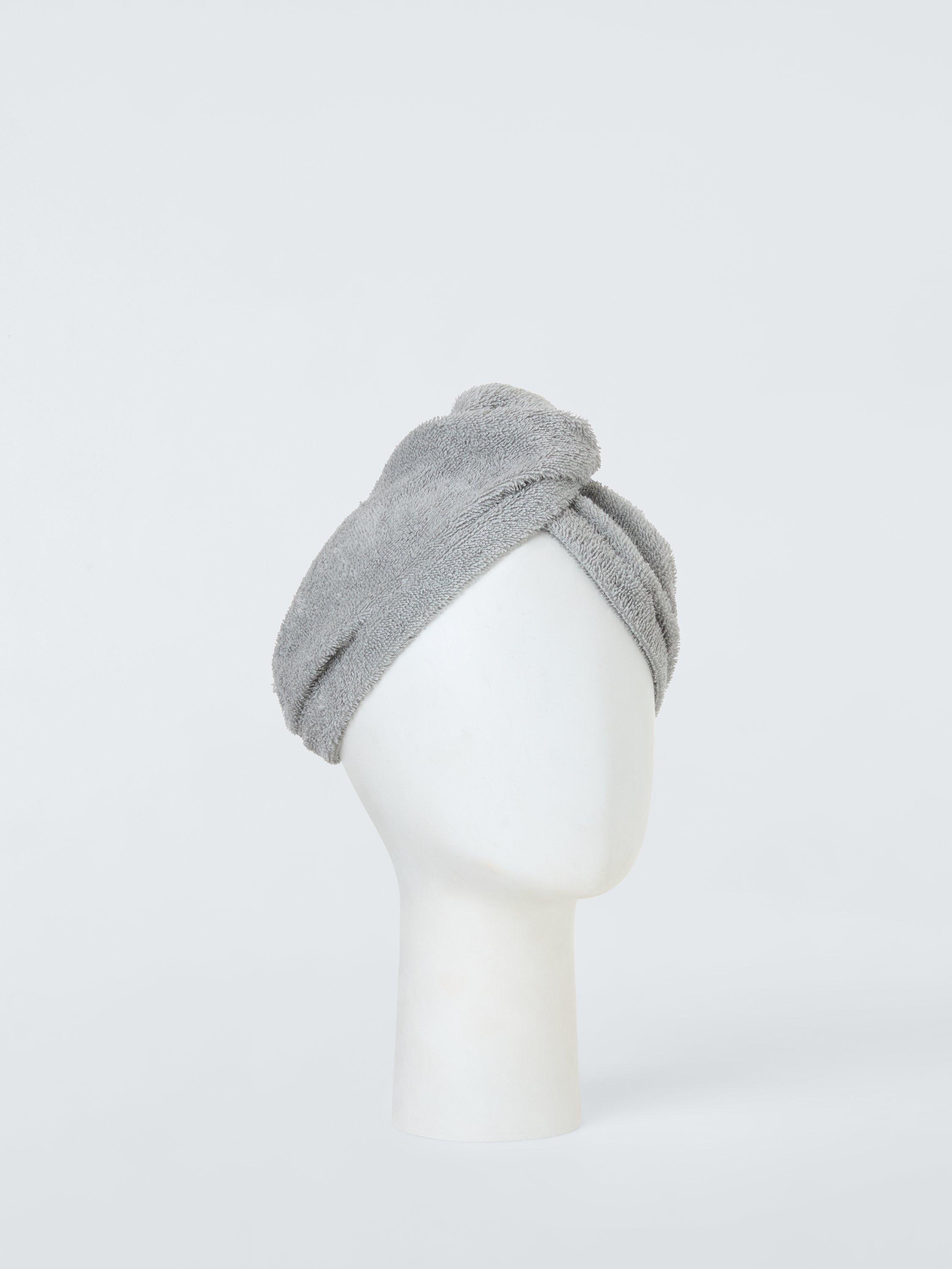 Product image 1 of 3, which shows John Lewis Egyptian Cotton Hair Wrap, Dove Grey