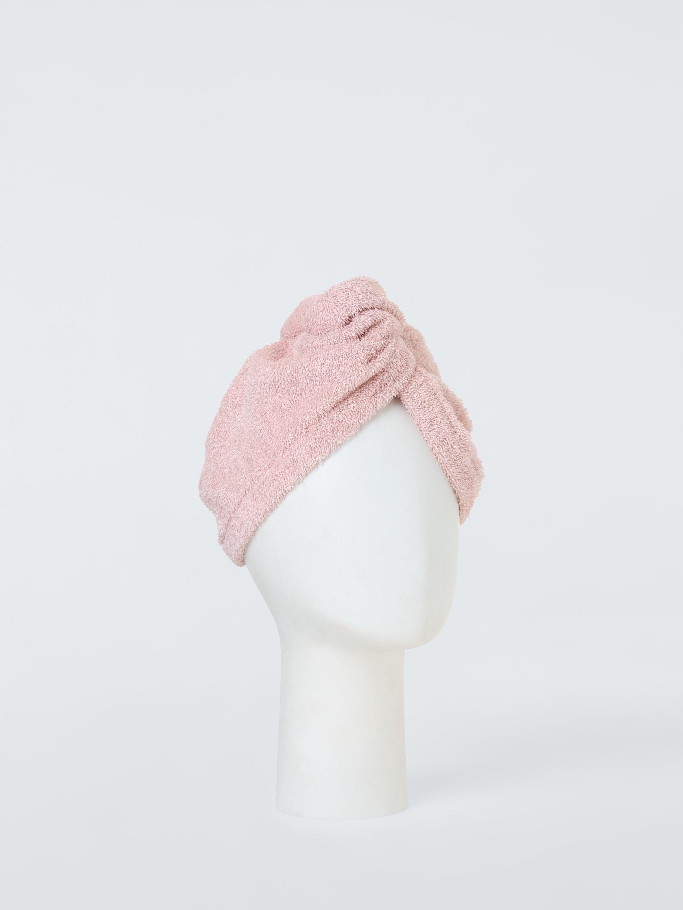 Product image 1 of 3, which shows John Lewis Egyptian Cotton Hair Wrap, Pale Pink