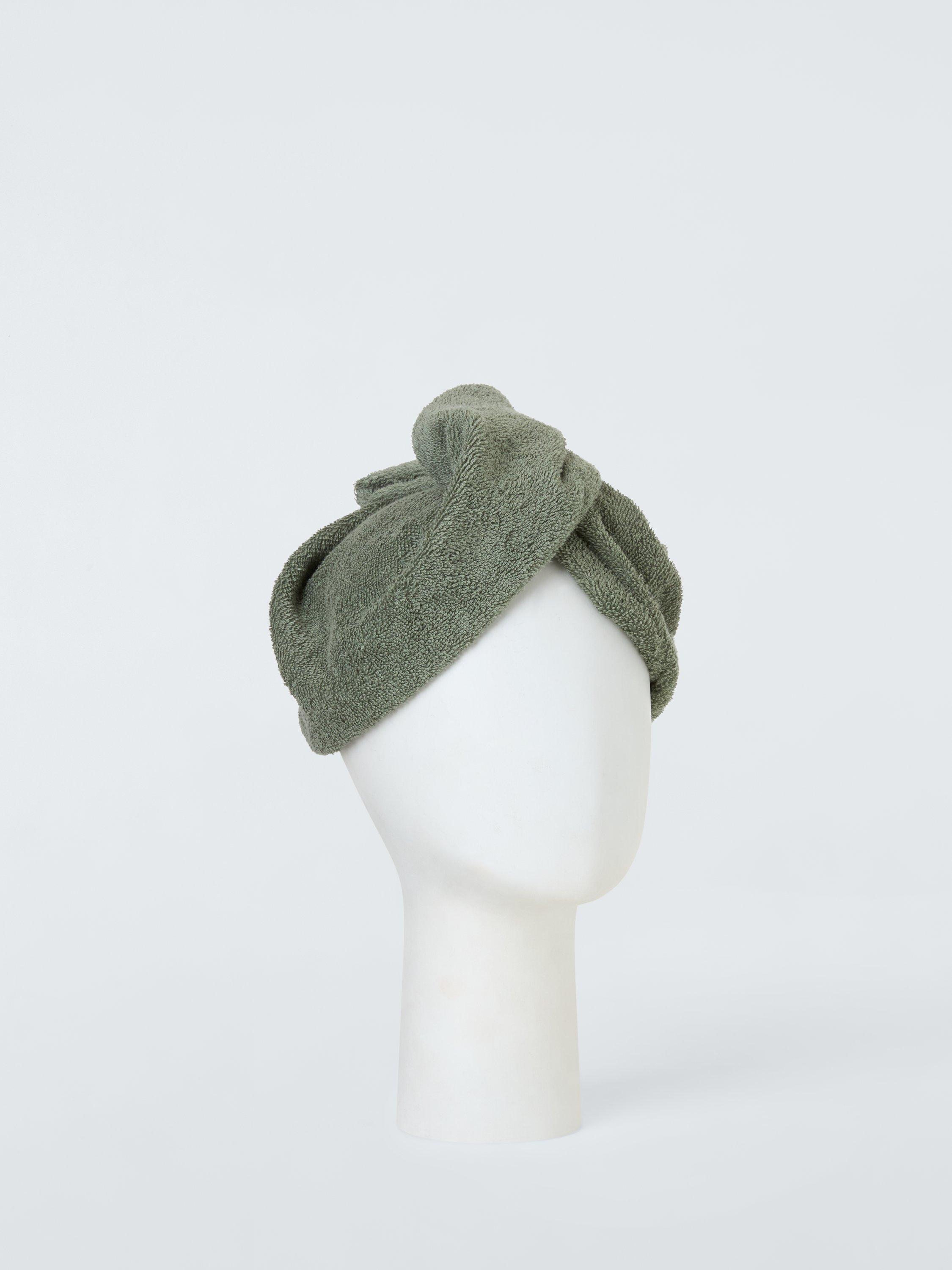 Product image 1 of 3, which shows John Lewis Egyptian Cotton Hair Wrap, Rosemary