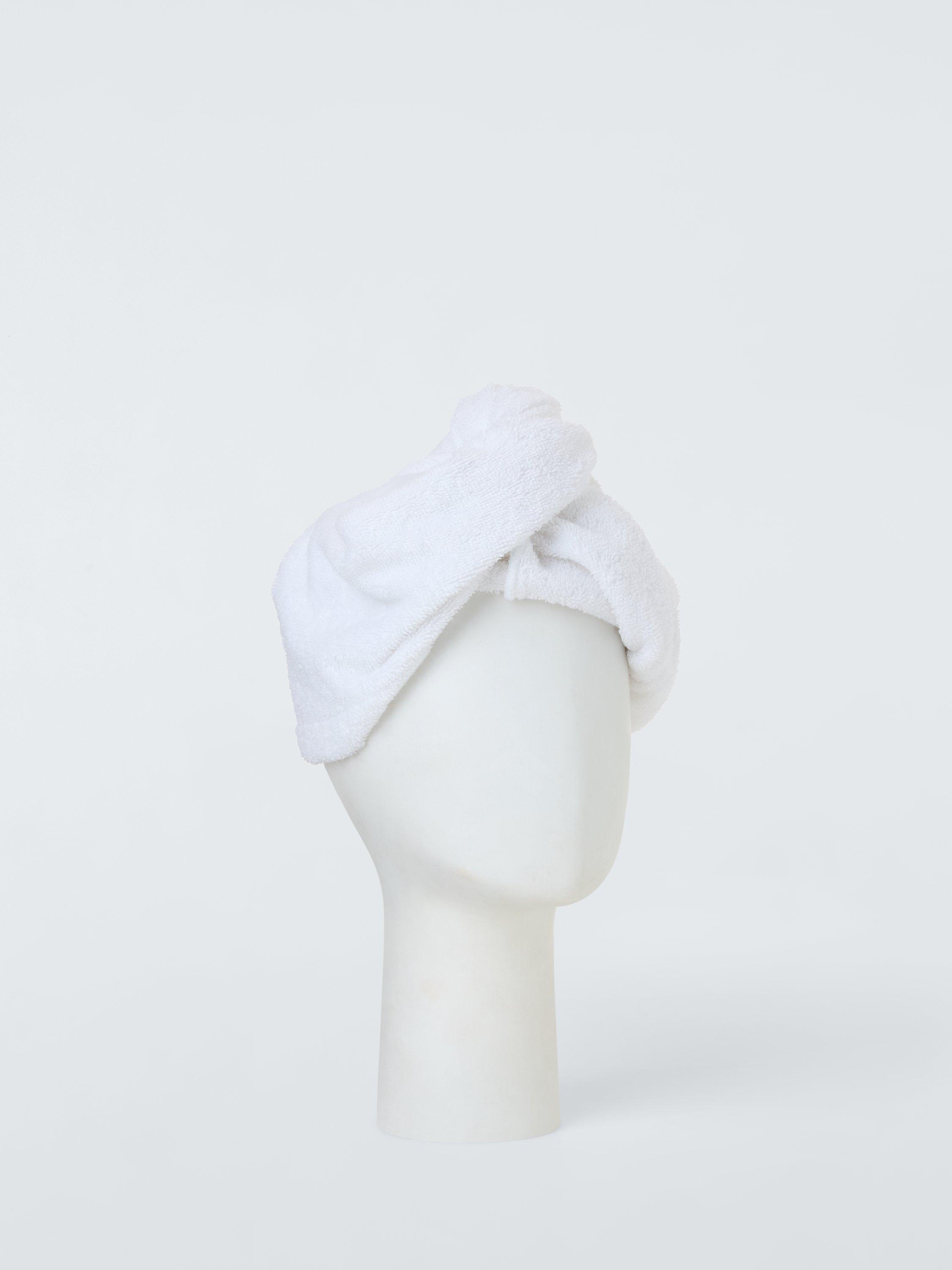 Product image 1 of 3, which shows John Lewis Egyptian Cotton Hair Wrap, White