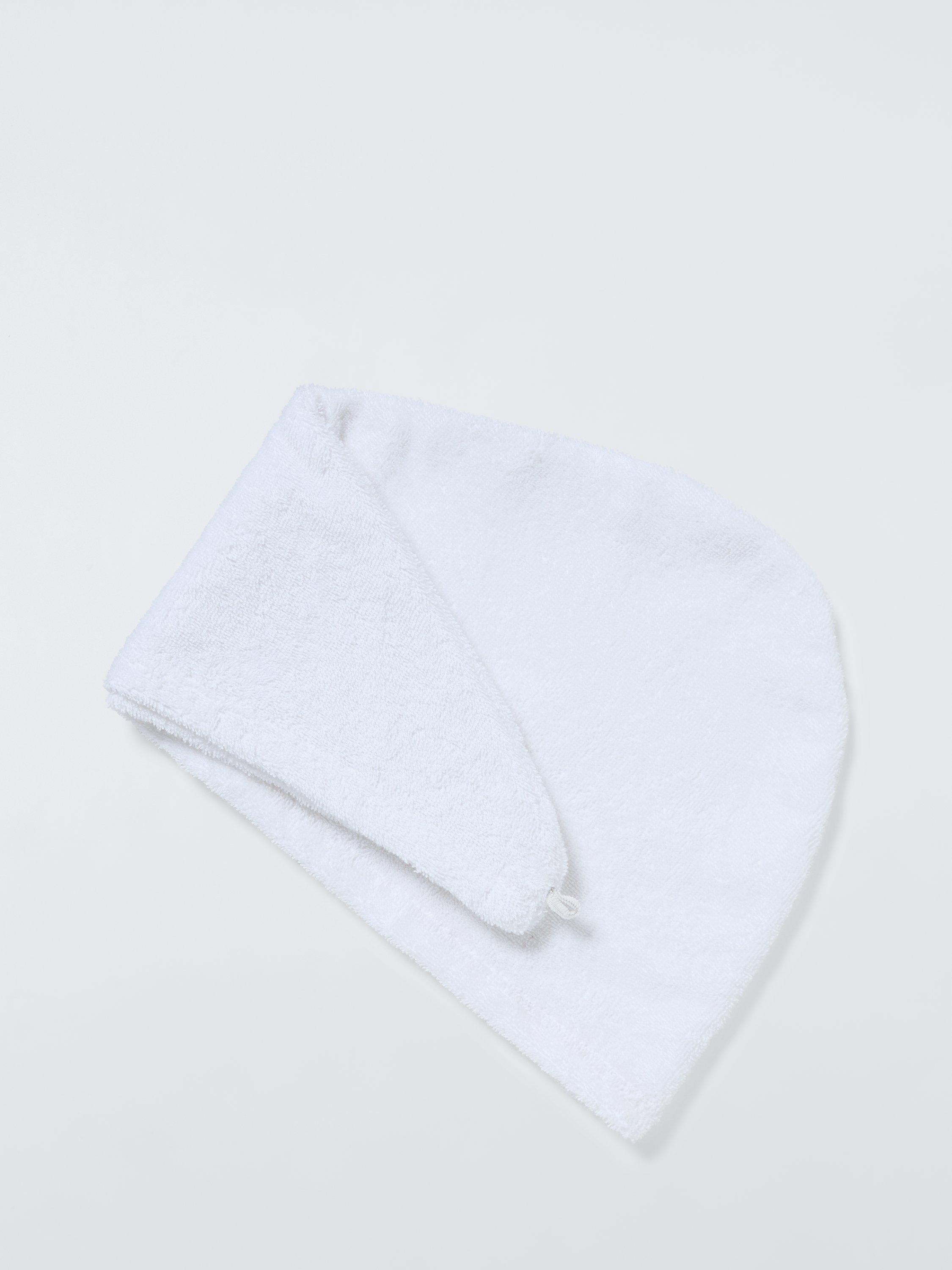 Product image 3 of 3, which shows John Lewis Egyptian Cotton Hair Wrap, White