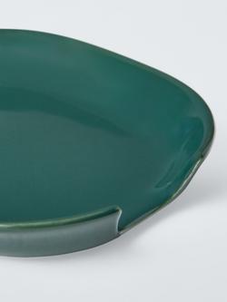 John Lewis X Deliciously Ella Stoneware Spoon Rest, Green - view 2, Stone