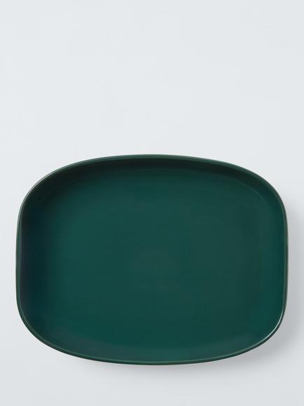 John Lewis X Deliciously Ella Stoneware Roaster, 26m, Green - view 2, Green