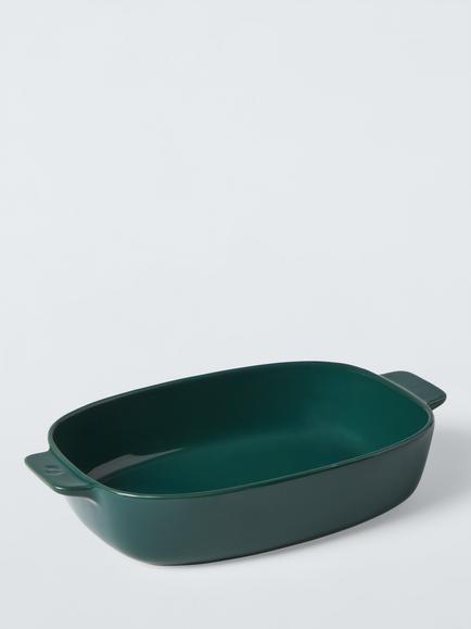 John Lewis X Deliciously Ella Stoneware Roaster with Handles, 26cm, Green, Green