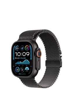 Apple Watch Ultra 2 GPS + Cellular, 49mm, Titanium Case with Milanese Loop, Black/Black, Black